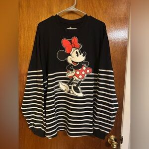 Disney Black & Red Minnie Mouse Striped Spirit Jersey